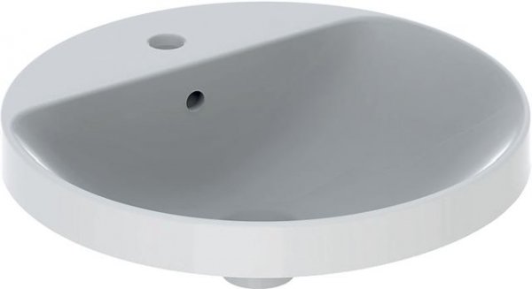 Keramag VariForm built-in washbasin round, 480mm, with tap hole, with overflow