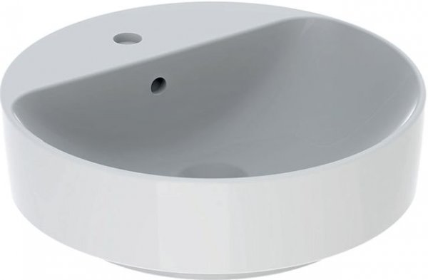 Keramag VariForm Countertop washbasin round, 450mm, with tap hole, with overflow