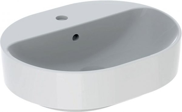 Keramag VariForm Countertop washbasin elliptical, 500x400mm, with tap hole, with overflow
