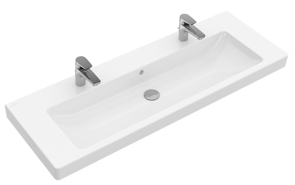 Villeroy & Boch cupboard washbasin Subway 7176D2 1300x470mm, with overflow, 2 tap holes