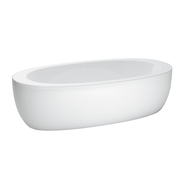 Running bathtub acrylic freestanding Il Bagno Alessi one 2030x1020x460mm, incl. apron, incl. pedestal, white