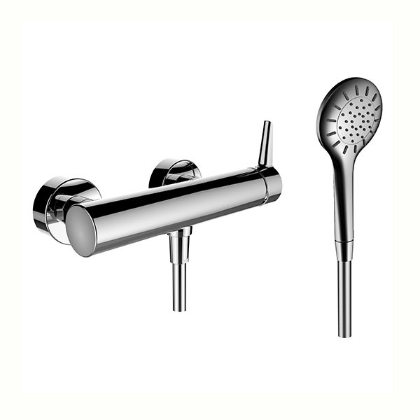Laufen PURE One-hand shower mixer, connection distance 153 mm, with accessories, chrome-plated