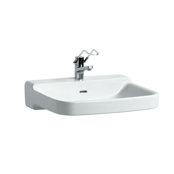 Laufen washbasin barrier-free Laufen PRO 1 tap hole center with overflow 650x550 white