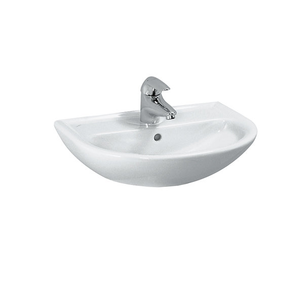 Laufen PRO B Hand-rinse basin, 1 tap hole, with overflow, 450x330