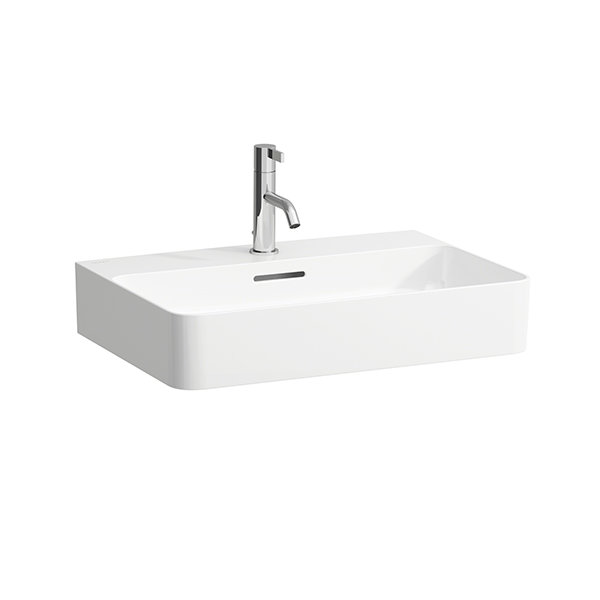 Laufen VAL furniture washbasin, 1 tap hole, with overflow, 600x420, white, H810283