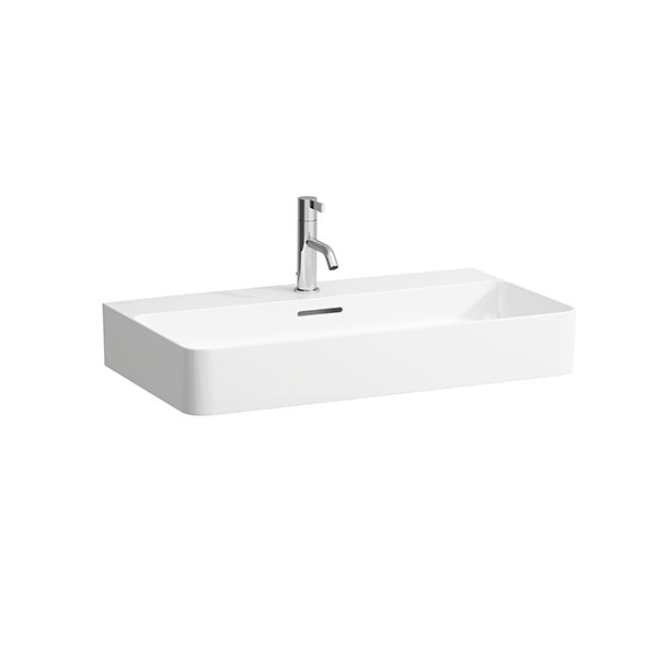 Laufen VAL furniture washbasin, 1 tap hole, with overflow, 750x420, white, H810285
