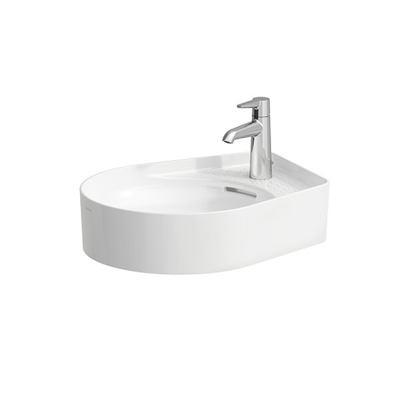 Laufen VAL washbasin bowl, 1 tap hole, with overflow, US closed 500x400, H812281
