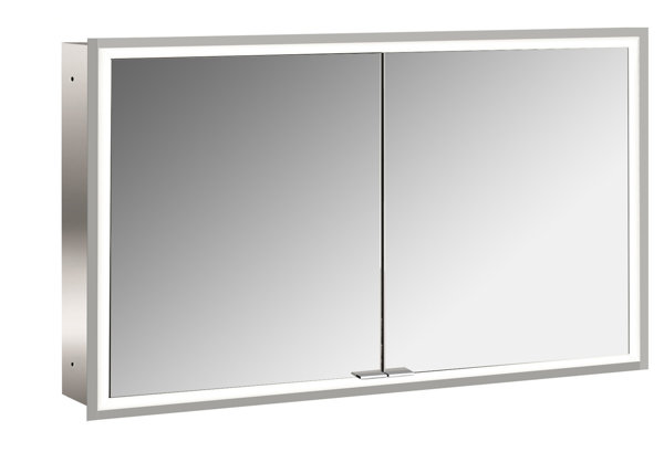 Emco asis prime Mirror light cabinet, flush-mounted model, 2 doors, with light package, 1200mm