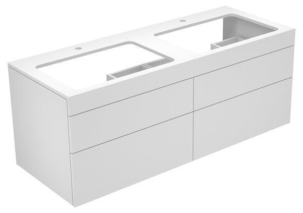 Keuco Edition 400 Vanity unit 31575, with tap hole drilling, 1400 x 546 x 535 mm