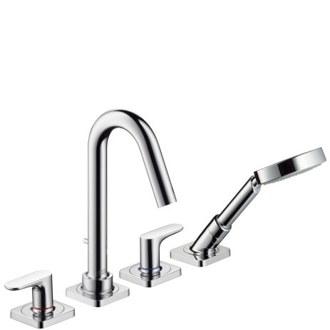 Hansgrohe Axor Citterio M 4-hole bath rim fitting with lever handles and rosettes