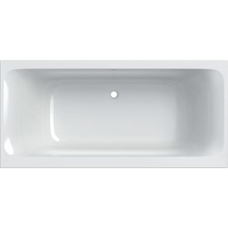 Geberit rectangular bathtub Tawa, 190 x 90 cm, narrow rim, Duo, white/glossy