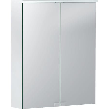 Geberit Option Basic mirror cabinet with lighting, two doors, width 55cm, 500258001
