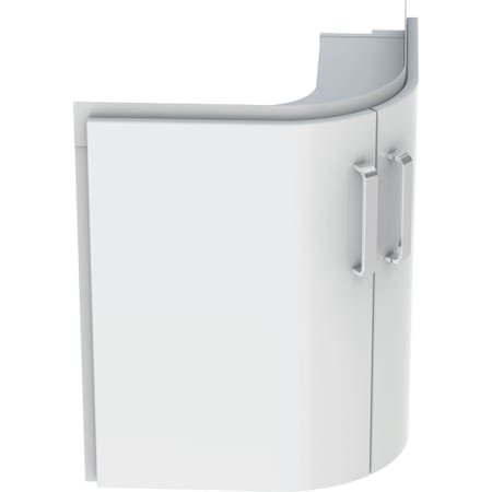 Keramag Eck Hand-rinse basin Vanity unit Renova Nr. 1 Comprimo New 482x605x482mm white matt/high-gloss white