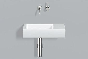 Alape wash basin WT.XS500.L, rectangular W: 500mm H: 100mm D: 268mm, 4291000000, white
