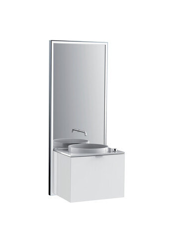 Emco furniture unit touch 600 pure, with electric package, mirror, washstand, tap, vanity unit