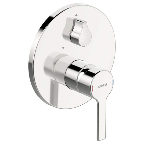 Hansa Hansaronda bath and shower mixer, ready-mounted set, with safety device, concealed, round rosette, 83843573