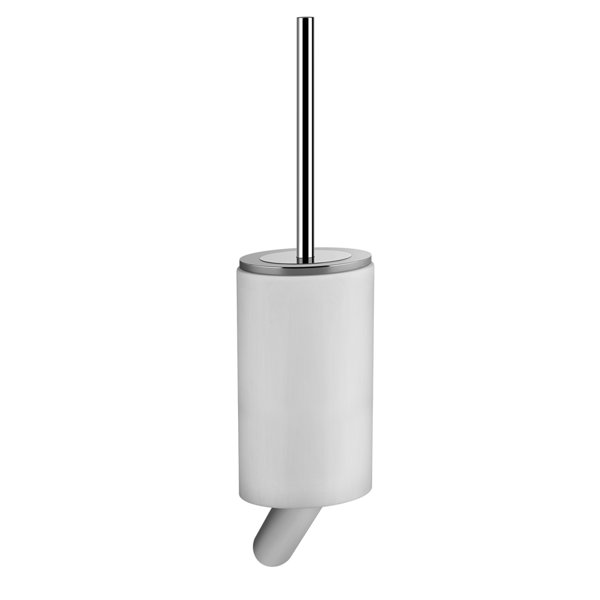 Gessi Ovale, set di scopini per WC per montaggio a parete, bianco, 25621