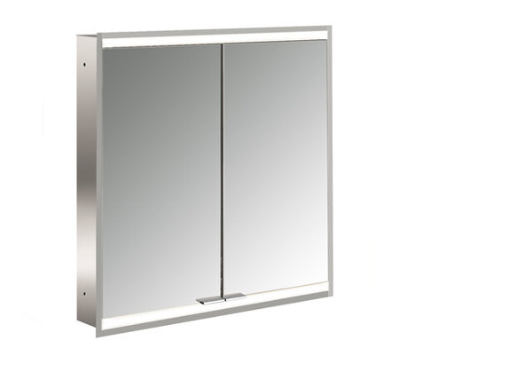 Emco prime 2 Illuminated mirror cabinet, 600 mm, 2 doors, flush-mounted model, IP 20, without light package