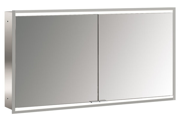 Emco prime 2 Illuminated mirror cabinet, 1300 mm, 2 doors, flush-mounted model, IP 20, without light package