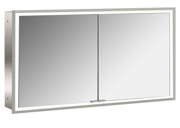 Emco asis prime Mirror light cabinet, flush-mounted model, 2 doors, 1300mm