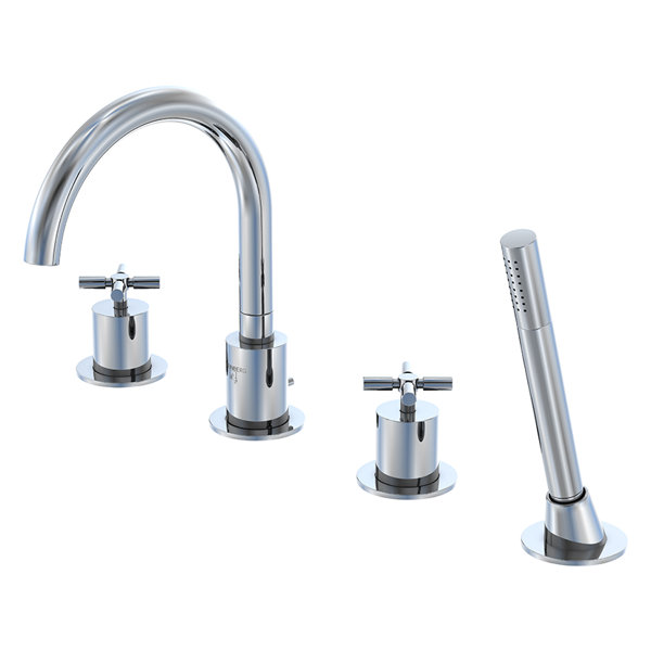 Steinberg 250 series bath faucet, 4-hole, swivel, bath rim mounting, projection 192 mm, 2502400