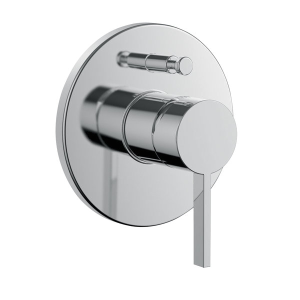 Laufen Kartell one-hand ready-mount set for concealed bath mixer for Simibox Standard or Simibox light, integrated pipe interrupter.