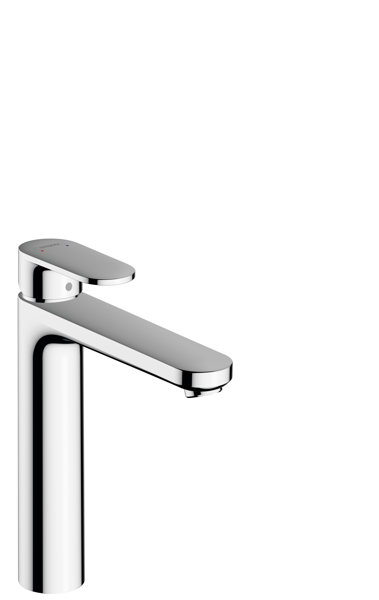 hansgrohe Vernis Blend single lever basin mixer 190 with metal pop-up waste chrome, projection 108 mm, 71581000