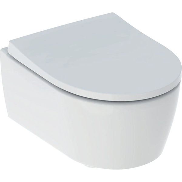 Geberit iCon, set wall-hung WC with WC seat, rimless, low flush, reduced projection, closed form, 6l, 500814