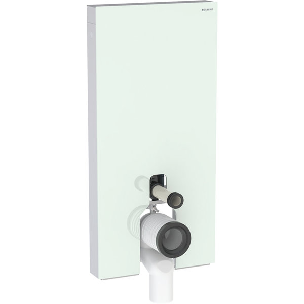 Geberit Monolith sanitary module for stand-alone toilet, 101cm, water connection on side, with P-connection pipe