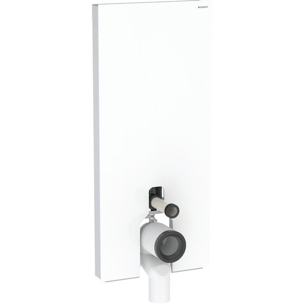 Geberit Monolith sanitary module for pedestal toilet, 114cm, water connection center back, with P-connection bend