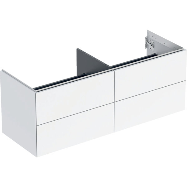 Geberit ONE vanity unit for countertop washbasin, 4 drawers, 133,2x50,4x47cm, 505.266.00.