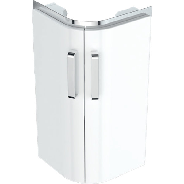 Keramag corner wash hand basin vanity unit Renova Nr. 1 Comprimo New 300x605x300mm White matt/White high gloss