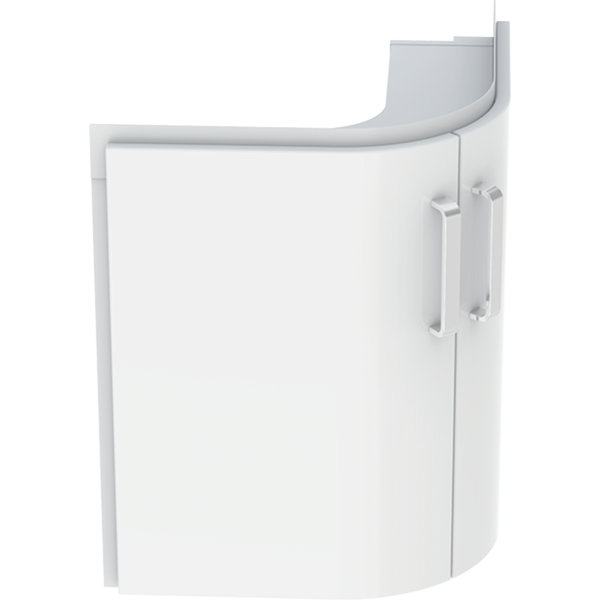 Keramag corner wash hand basin vanity unit Renova Nr. 1 Comprimo new 482x605x482mm white matt / white high gloss