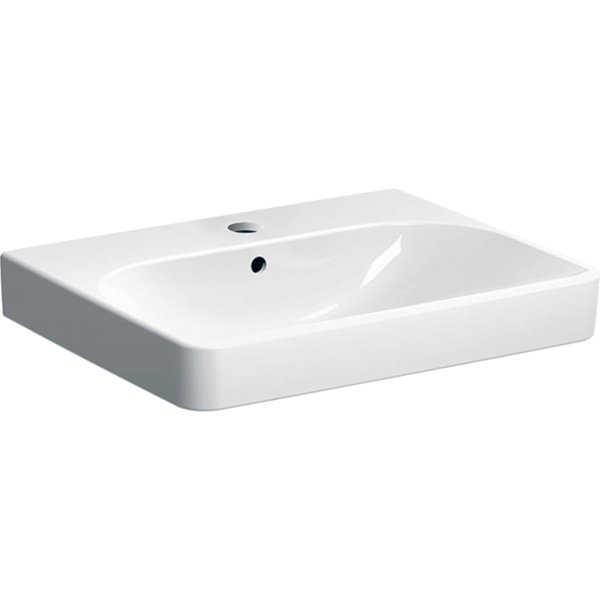 Geberit Smyle Square washbasin 500229, 60x48cm, with tap hole and overflow