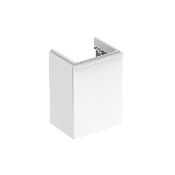 Geberit Smyle Square handwash basin vanity unit, 500350, 442x617x356mm, with 1 door, right-opening