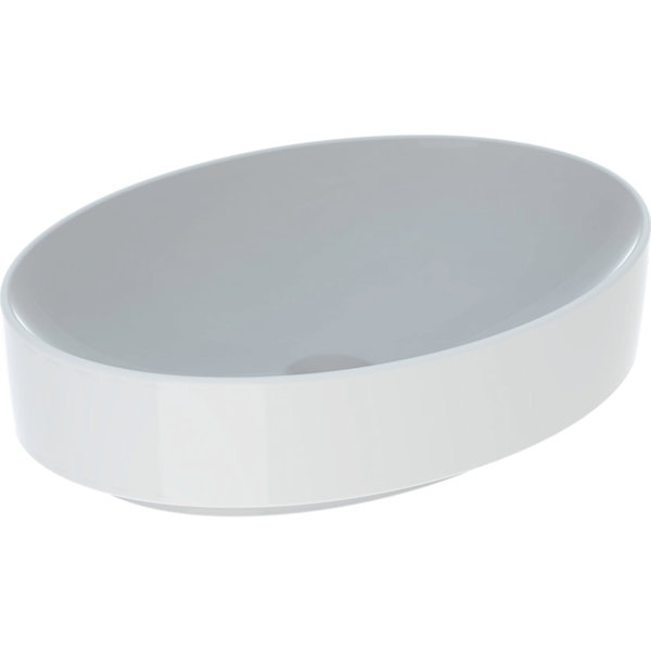 Keramag VariForm Countertop washbasin oval, 550x400mm, without tap hole, without overflow
