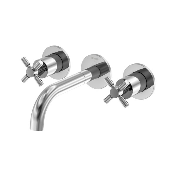 Steinberg 250 series basin mixer, complete set, 3-hole, incl. concealed body, projection 195mm, 2501902
