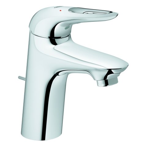 Grohe Eurostyle single lever basin mixer, S-size with waste, open lever handle