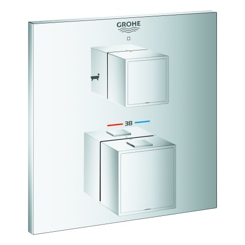 Grohe Grohtherm Cube thermostatic bath mixer for Rapido SmartBox, with ...