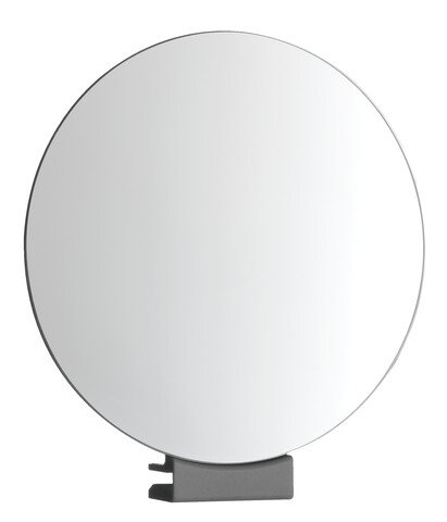 Emco shaving and cosmetic mirror, magnification: 2 - 3 times, round, diam. 120 mm, non-illuminated, clip-on, clamping range 5- 6 mm
