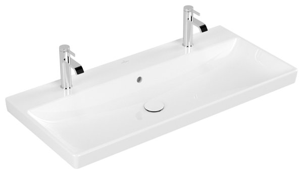 Villeroy & Boch Avento cupboard washbasin 4156A4, 1000x470mm, 2 tap holes, with overflow