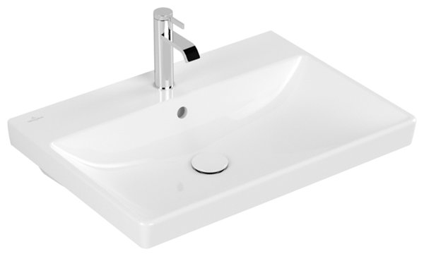 Villeroy & Boch Avento Wash basin 415865, 650x470mm, 1 tap hole, with overflow