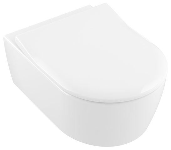 Villeroy & Boch Avento wall-mounted washdown WC, with WC seat Combi-Pack 5656RS, DirectFlush, wall-mounted