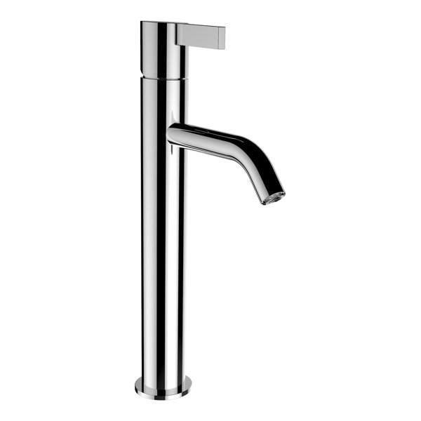 Running Kartell Pedestal washbasin mixer, fixed spout, without drain valve, projection 125 mm