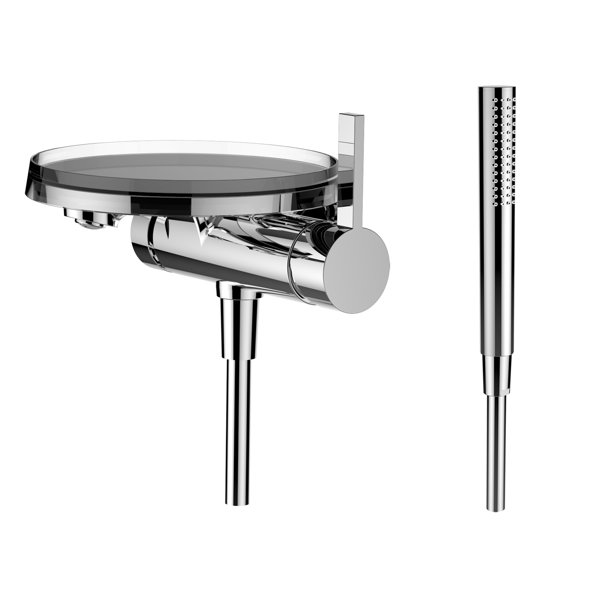 Laufen Kartell single-lever concealed bath mixer disc for Simibox 1-point, wall mounted, chrome