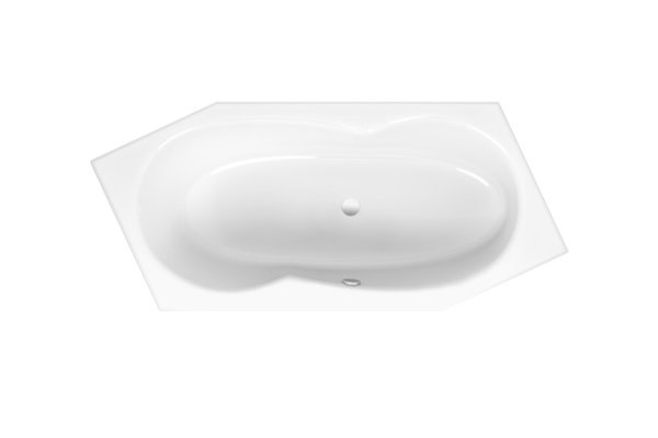 Bette Metric , bathtub 206x90x45cm, 6840- foot end right, overflow in front