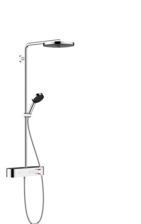 Hansgrohe Pulsify shower system 260 1 spray type with ShowerTablet Select 400, chrome, 24220000