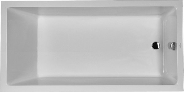 Duravit Starck rectangular bathtub 180x90cm, one sloping back, 700050, built-in version