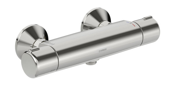 Hansa Hansamicra shower mixer, with safety device, eco function, interchanged cold/hot water connections, 58152171