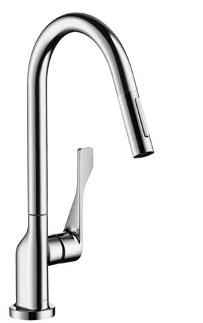 Hansgrohe Axor Citterio DN15 Single lever kitchen mixer 250 with pull-out shower